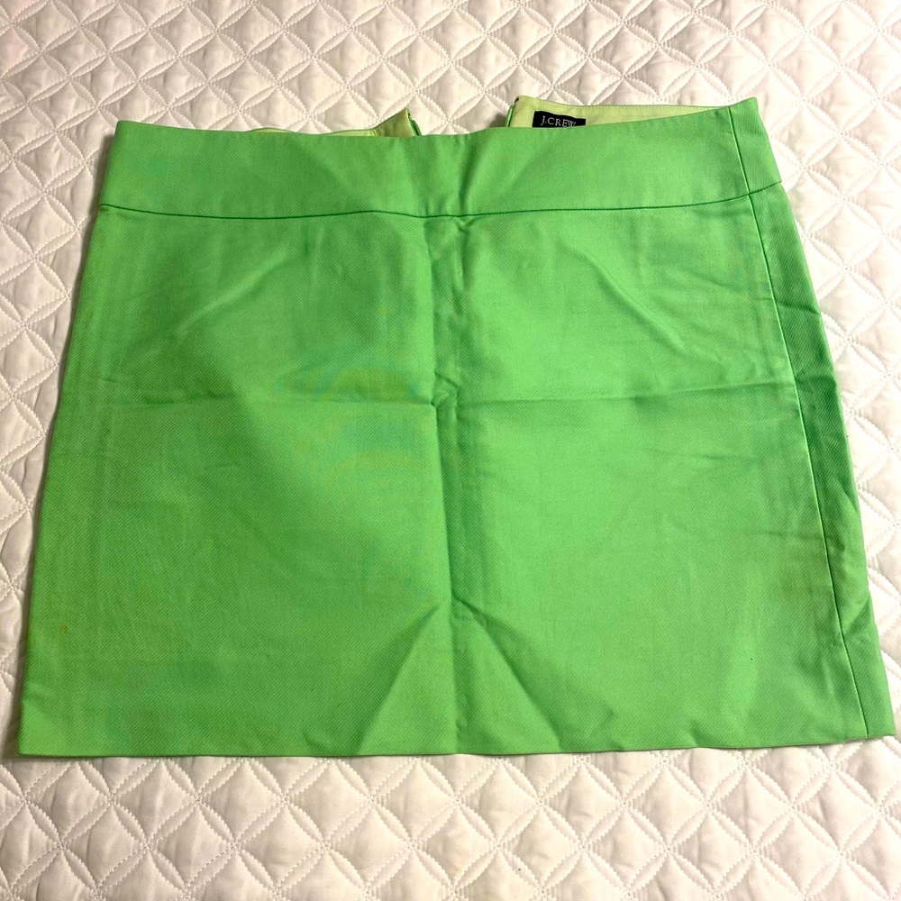 J. Crew Lime Green Wool Skirt